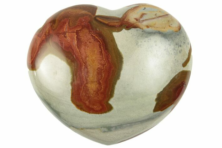 Wide, Polychrome Jasper Heart - Madagascar #254655